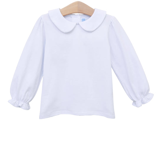 GIRL PETER PAN COLLAR TOP WHITE