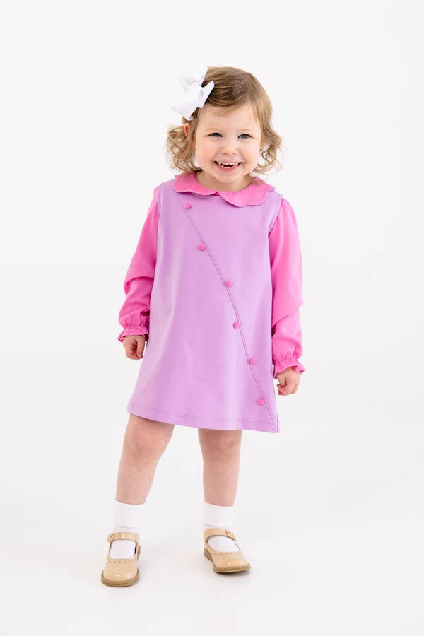 BLAKE BUTTON DRESS VALLEY HIGH VIOLET