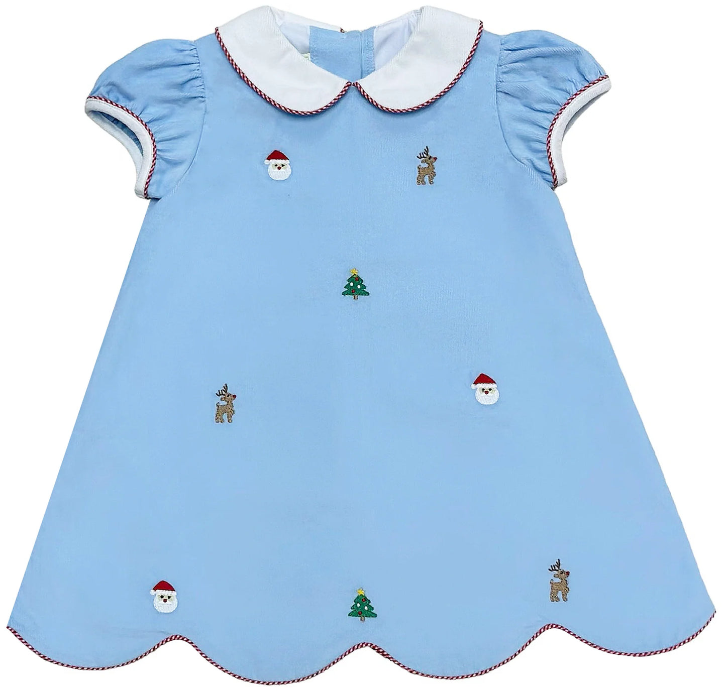 CHRISTMAS KENDALL DRESS LT BLUE CORD