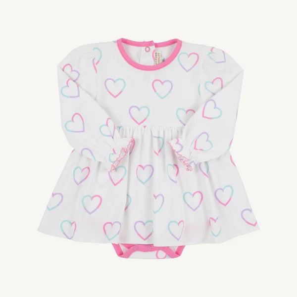LS DAISY DIAPER COVER DRESS HAVE A LITTLE HEART