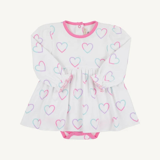LS DAISY DIAPER COVER DRESS HAVE A LITTLE HEART