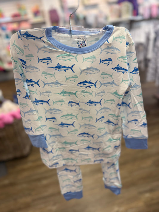MARITIME MEDLEY BLUE LS PANT SET