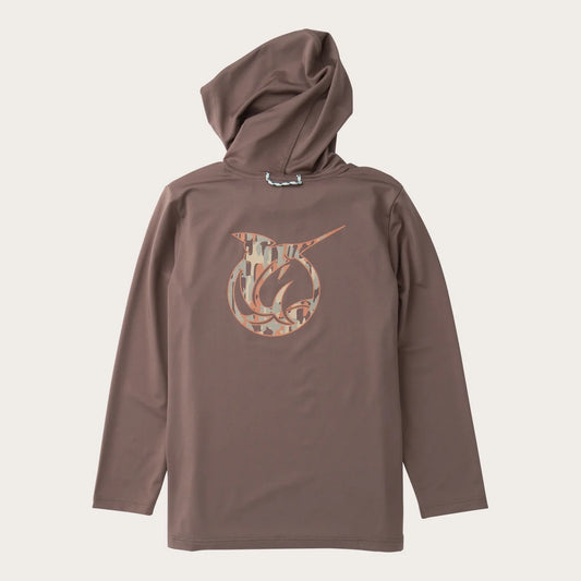 PERFORMANCE HOODIE COFFEE QUARTZ