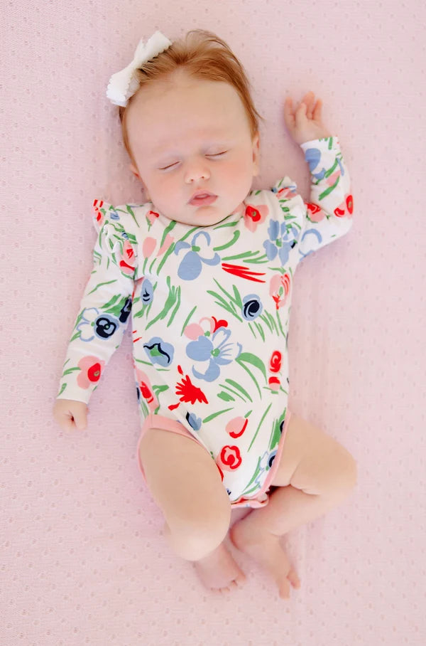 LS WENDY ONESIE FAIR ST FLORAL