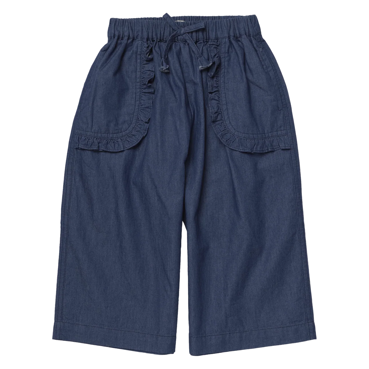BAILEY RUFFLE PANT CHAMBRAY