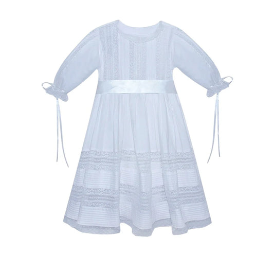 WHITE ELLA JANE DRESS W/ WHITE LACE