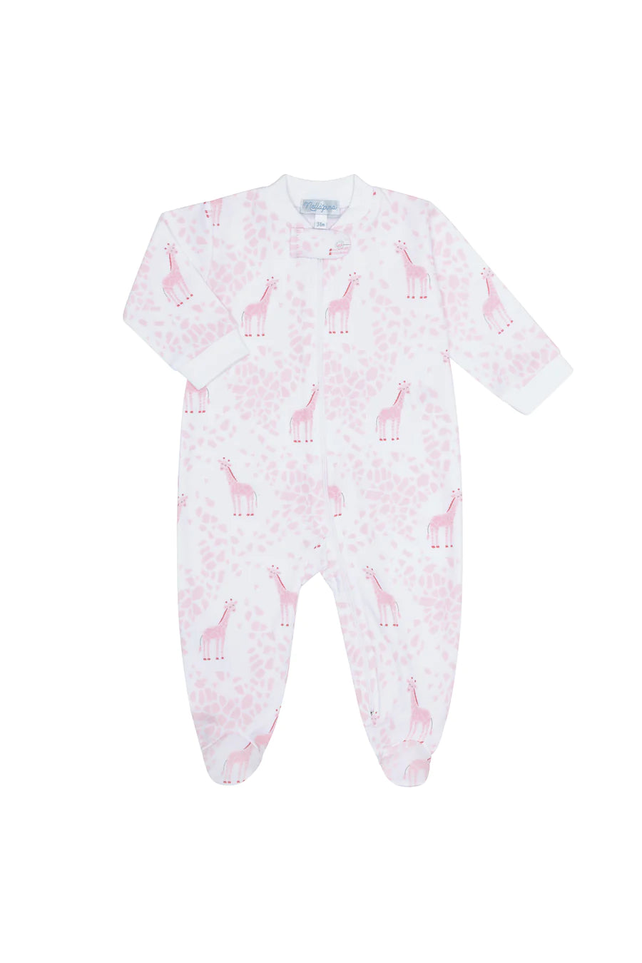 PINK GIRAFFE ZIPPER FOOTIE