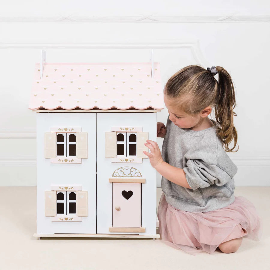 ROSEWOOD WOODEN DOLLHOUSE