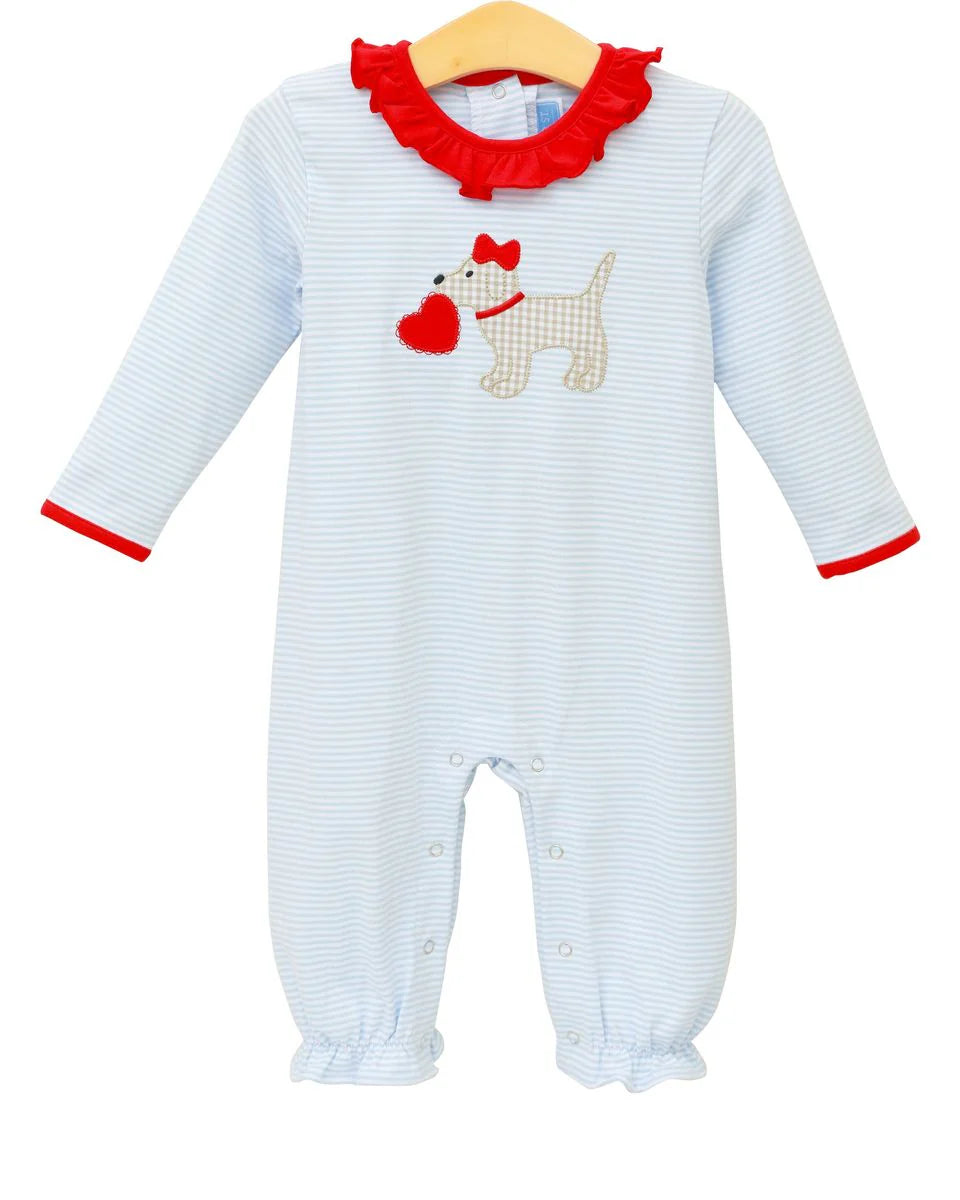 PUPPY LOVE RUFLLE ROMPER