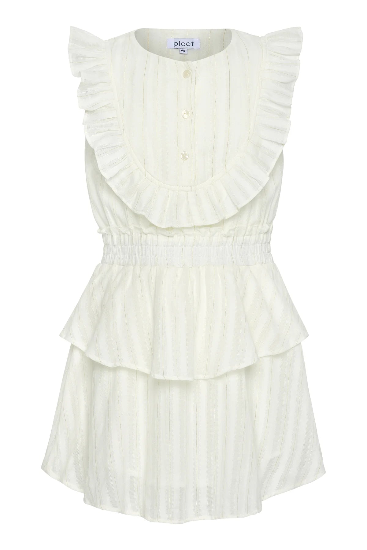 JANE DRESS WHITE/GOLD