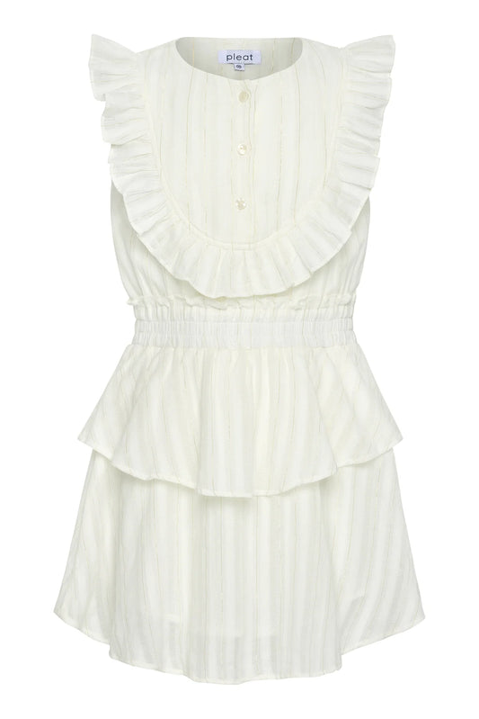 JANE DRESS WHITE/GOLD