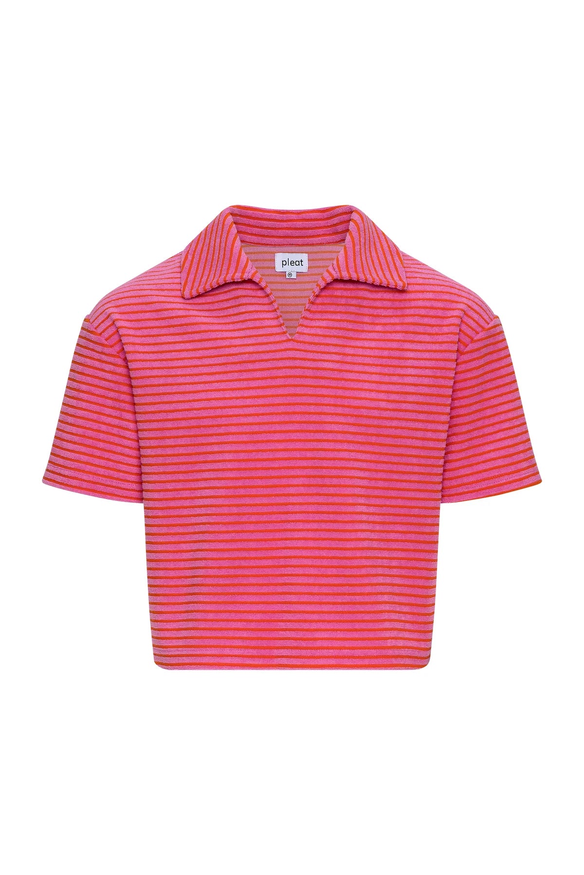 PIERCE TOP PINK/ORANGE TERRY
