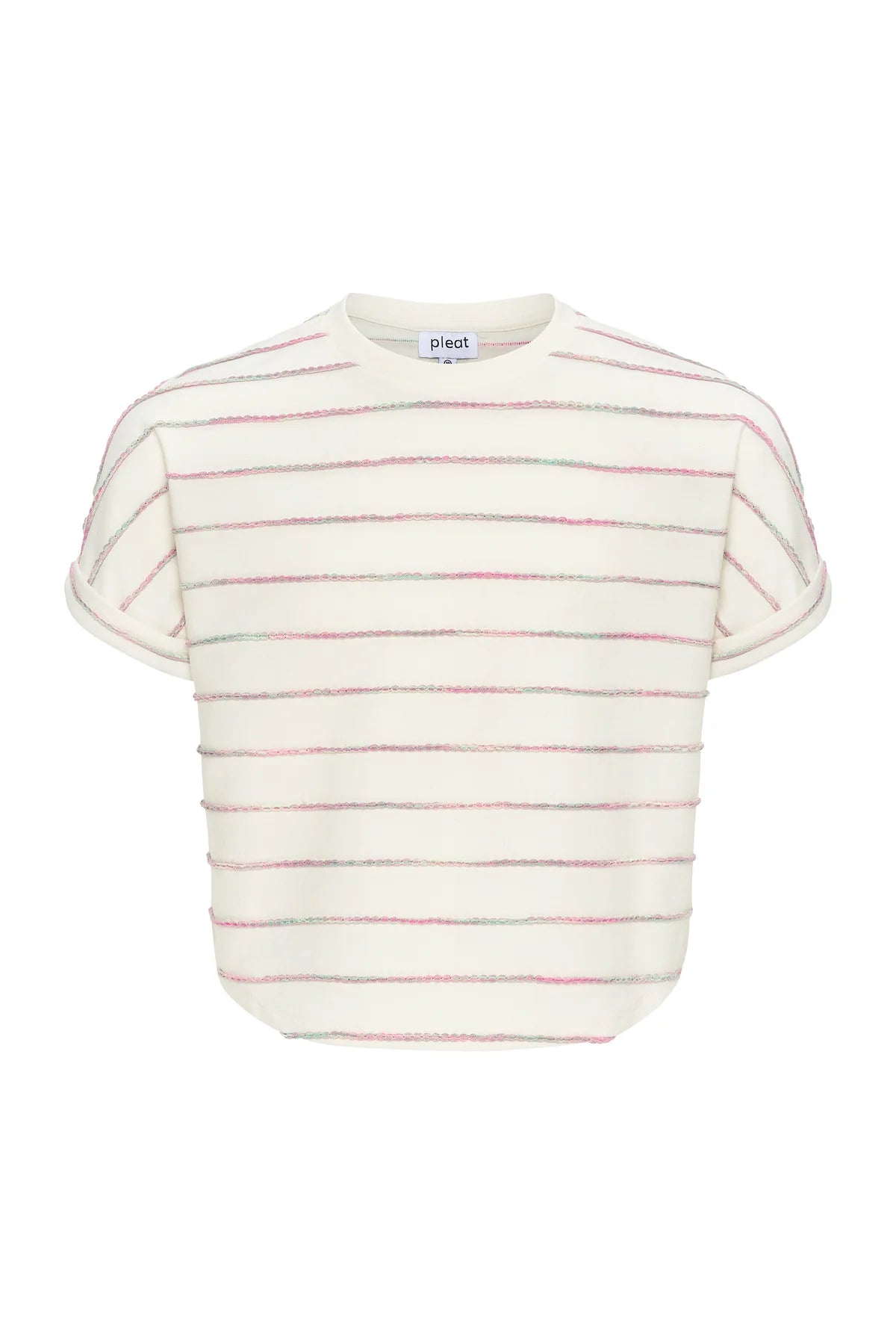 FRAN TOP GREEN/PINK STRIPE