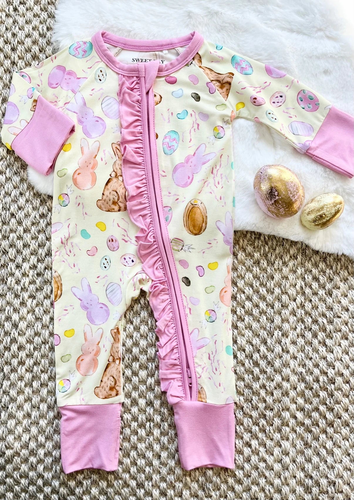 YELLOW BUNNIY ZIPPER PJ