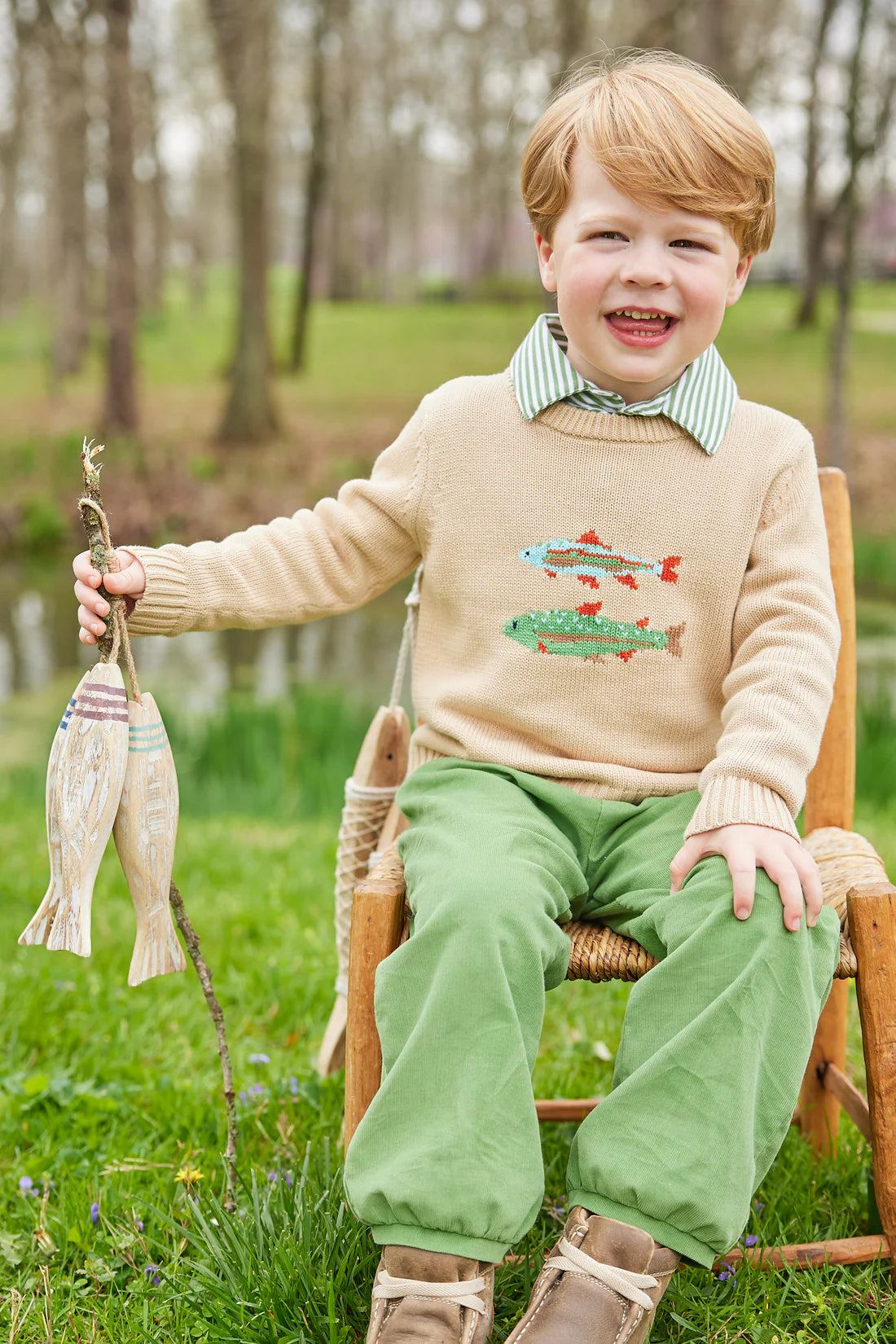 BANDED PANT WATERCRESS CORD