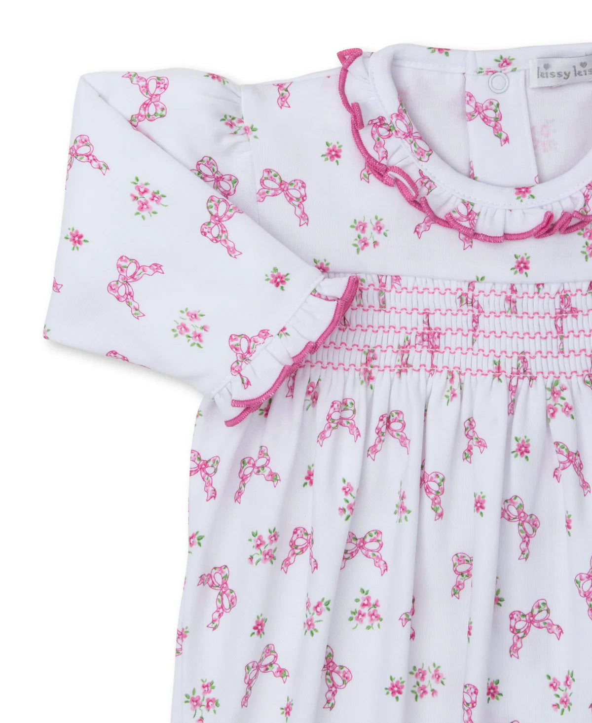 BLOOMING BOWS SMOCKED FOOTIE