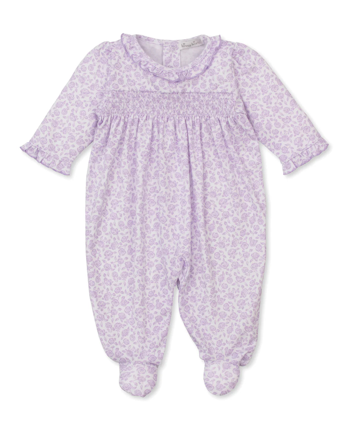 SUMMER LILAC SMOCKED FOOTIE