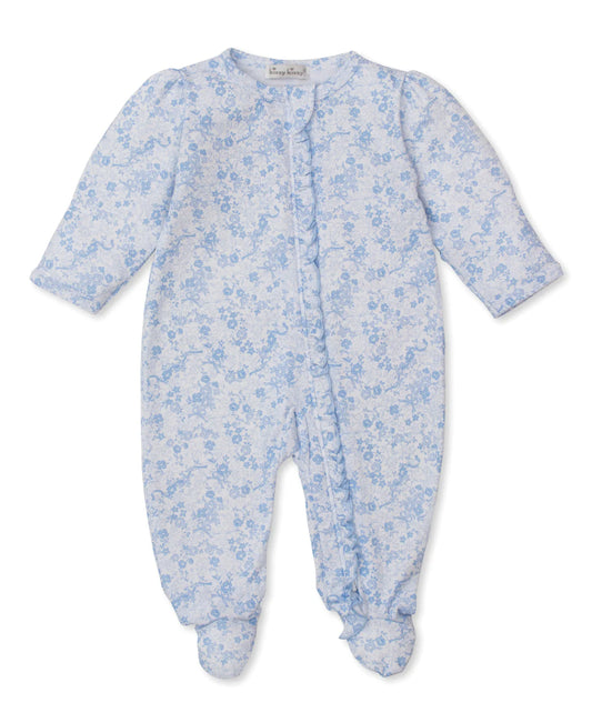BLUE OLD ENGLISH ROSE FOOTIE