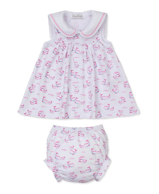 PINK WHALE PODS DRESS SET