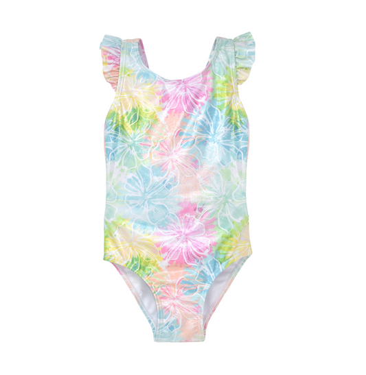 LILI 1PC SWIMSUIT HIBISCUS BLOOMS