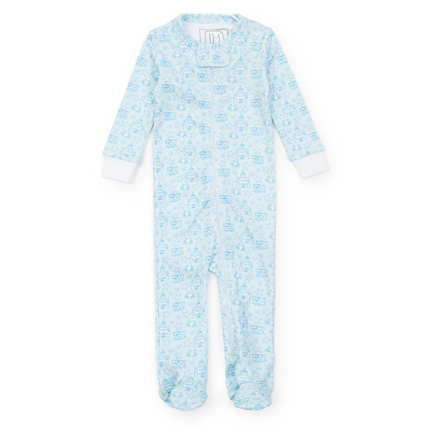 PARKER ZIPPER PJ BLUE SANDCASTLES