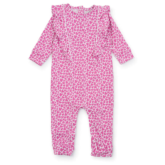 EVELYN ROMPER PINK HEARTS