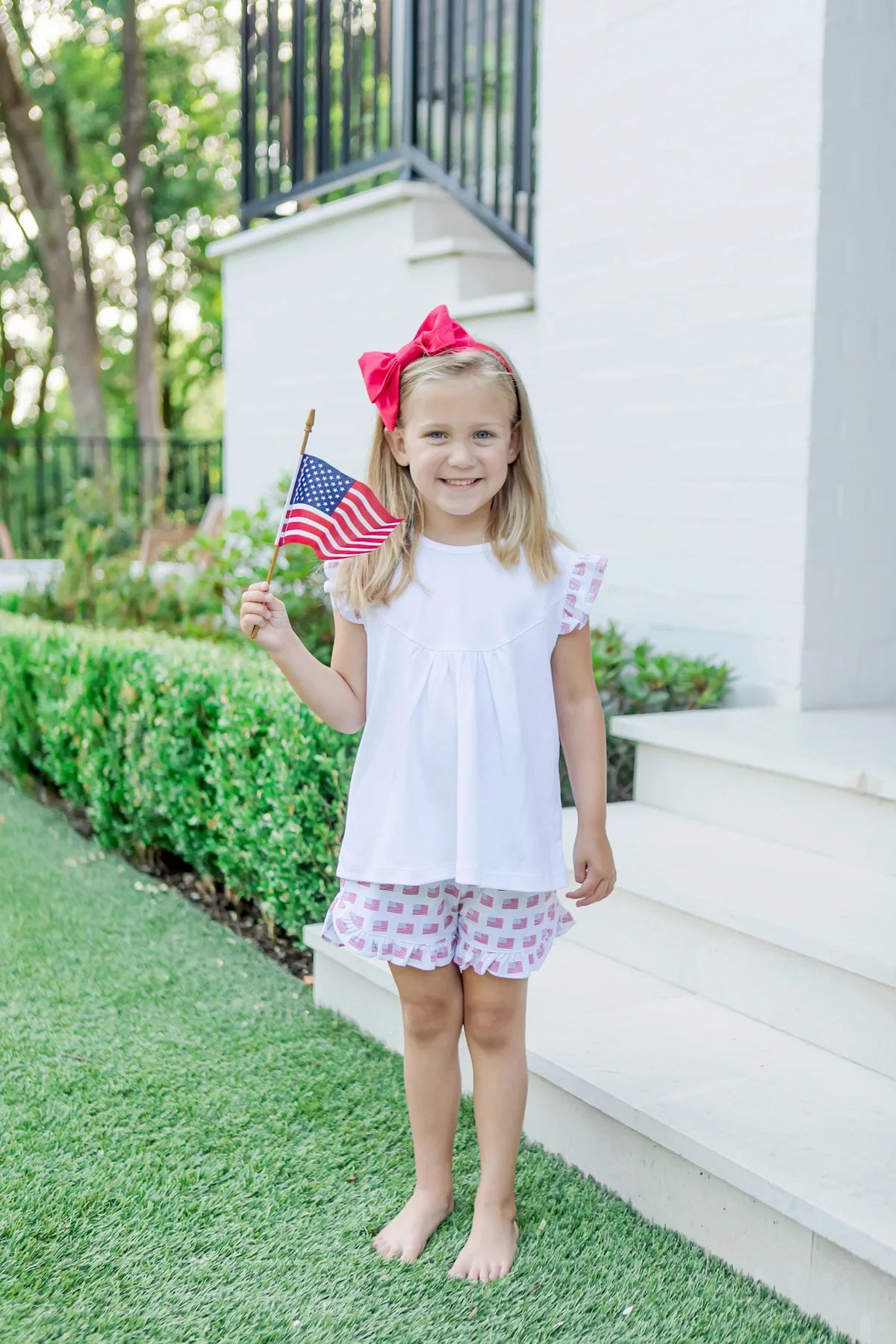 ELLA SHORT SET AMERICAN FLAG
