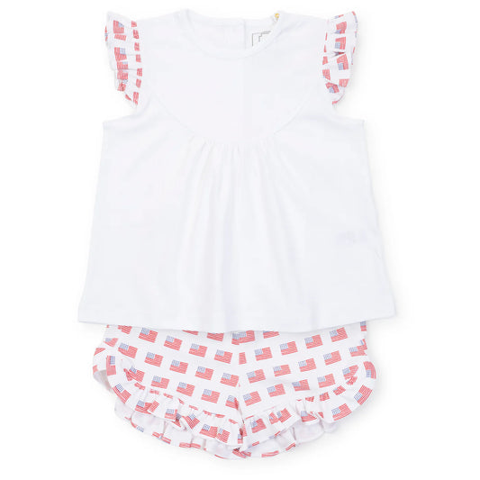 ELLA SHORT SET AMERICAN FLAG