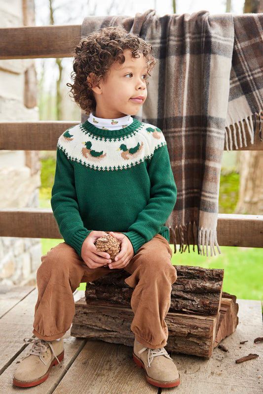 BANDED PANT CHESTNUT CORD