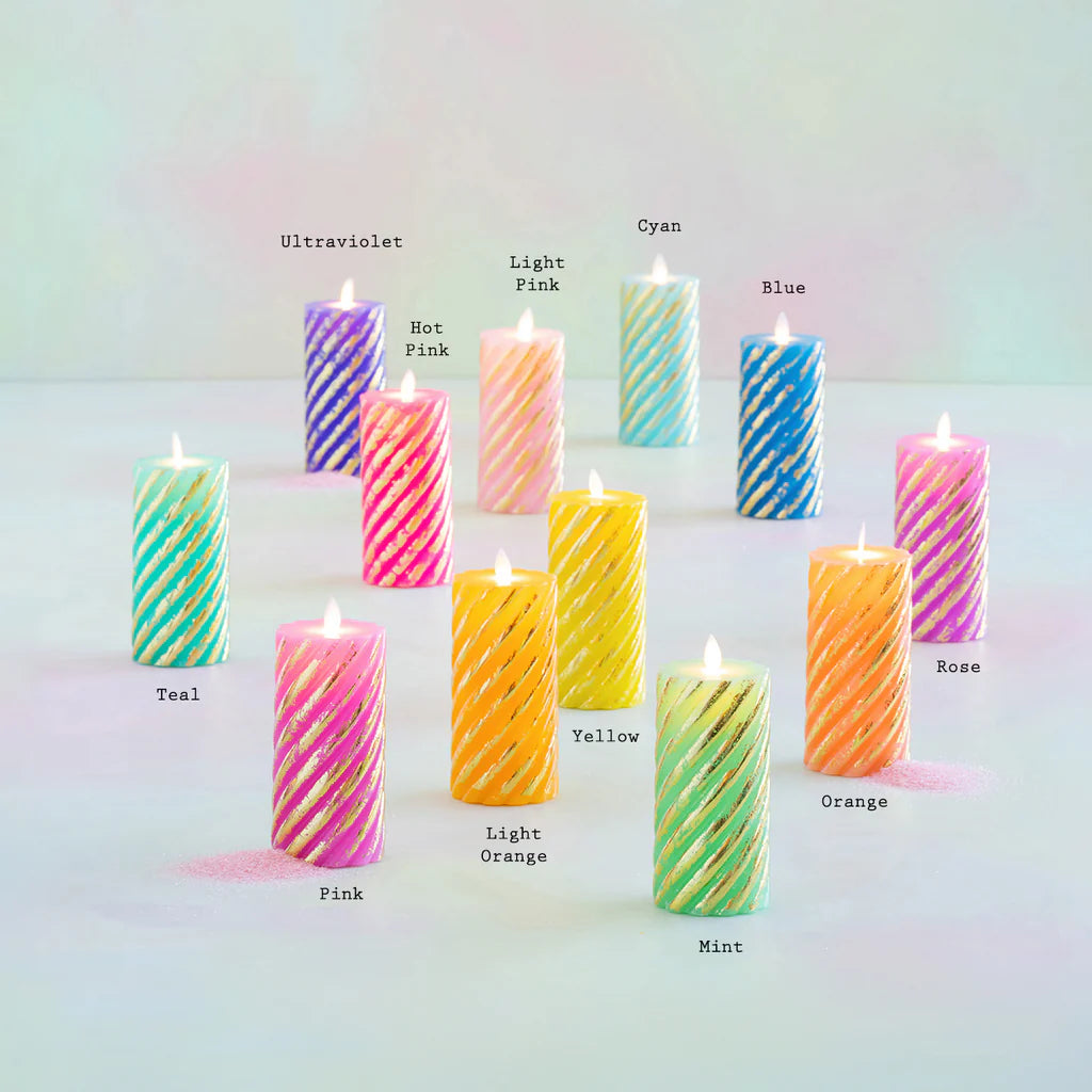 RAINBOW PILLAR FLAME CANDLE