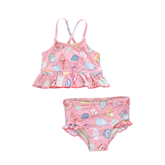BABY GIRLS JOY TANKINI PINK SEASHELLS