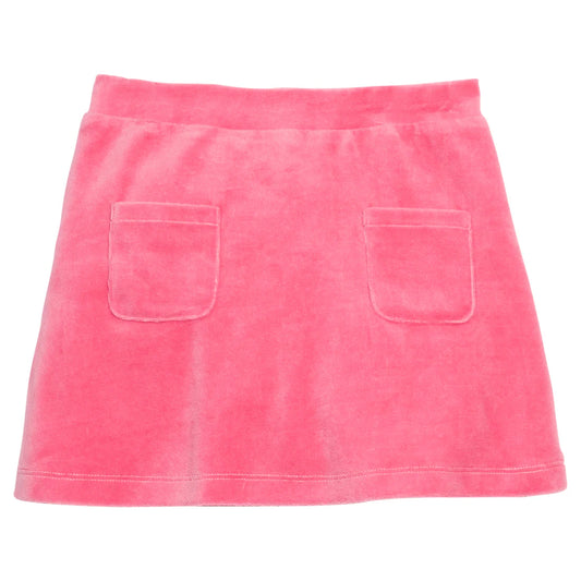 PATCH POCKET SKORT PINK VELOUR