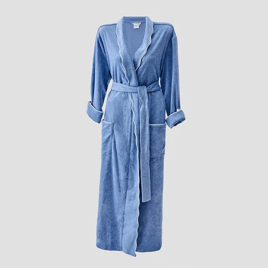 WOMENS LONG SCALLOP LIGHTWEIGHT ROBE