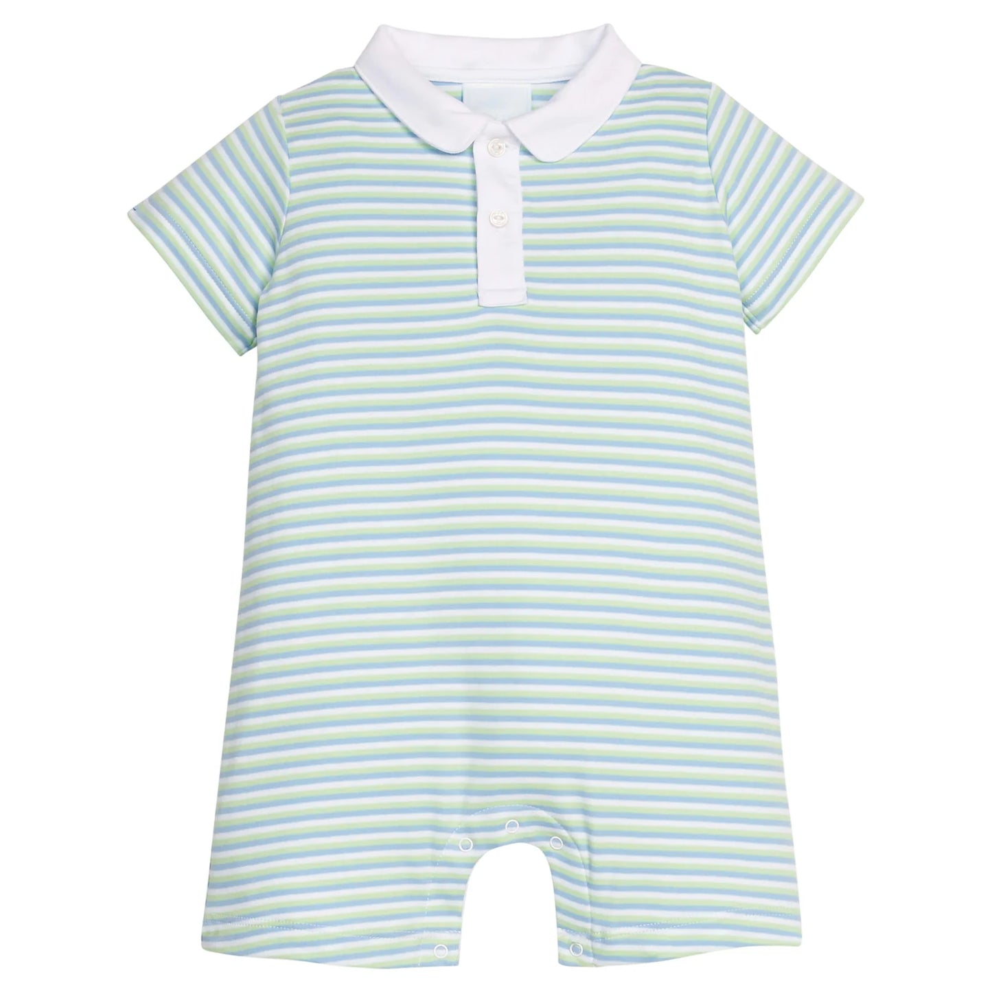 GREENVIEW STRIPE PETER PAN POLO ROMPER