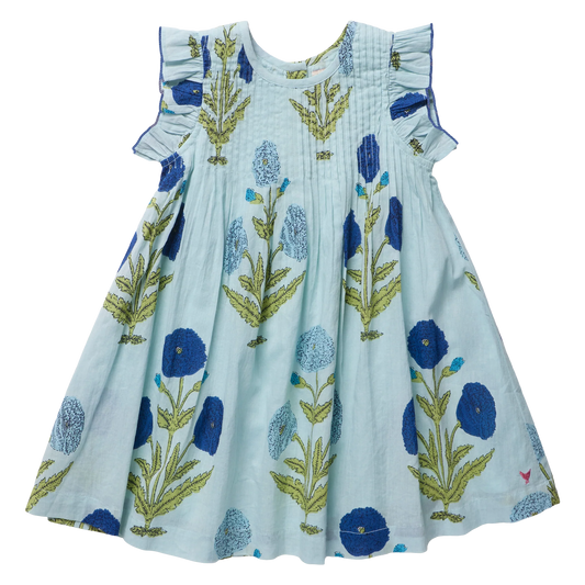 LT BLUE DANDELION DRESS
