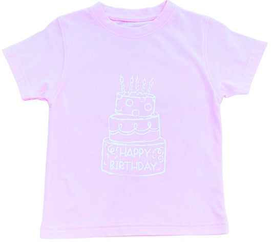 SS LT PINK BIRTHDAY CAKE TSHIRT