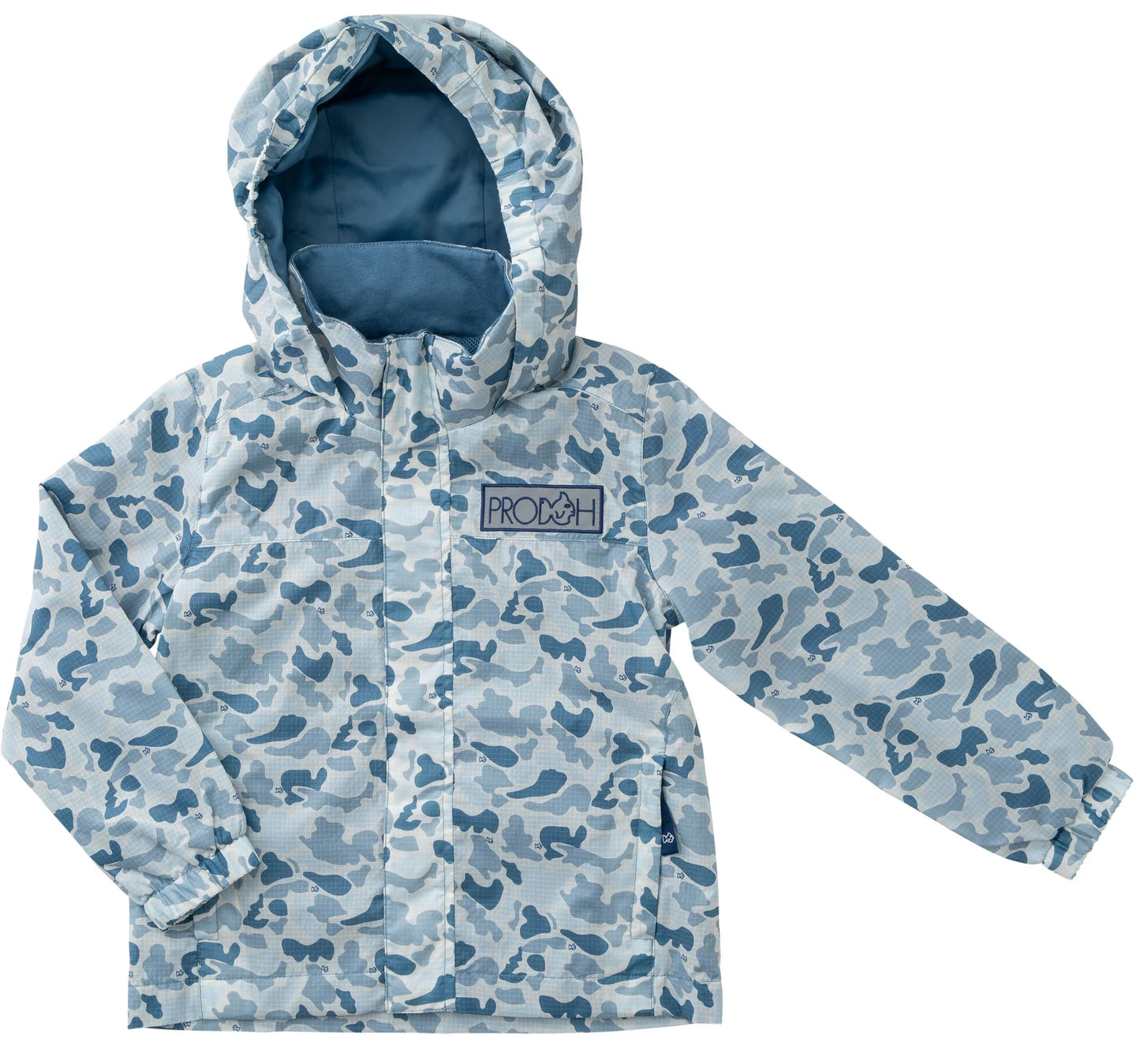 REFLECTIVE RAIN JACKET BLUE BP CAMO