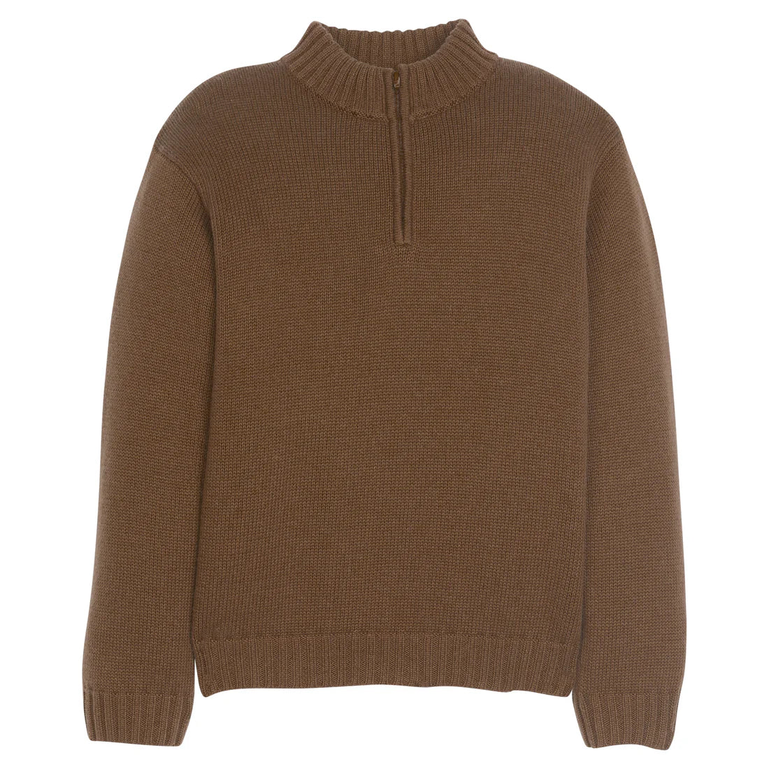 QUARTER ZIP BROWN