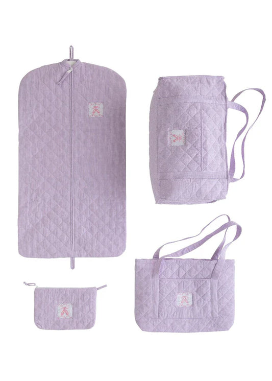 QUILTED FULL LUGGAGE SET LAV BALLET