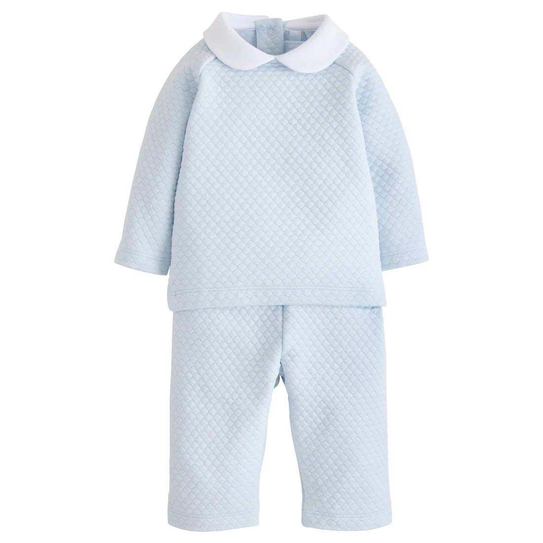 QUILTED PANT SET LT BLUE