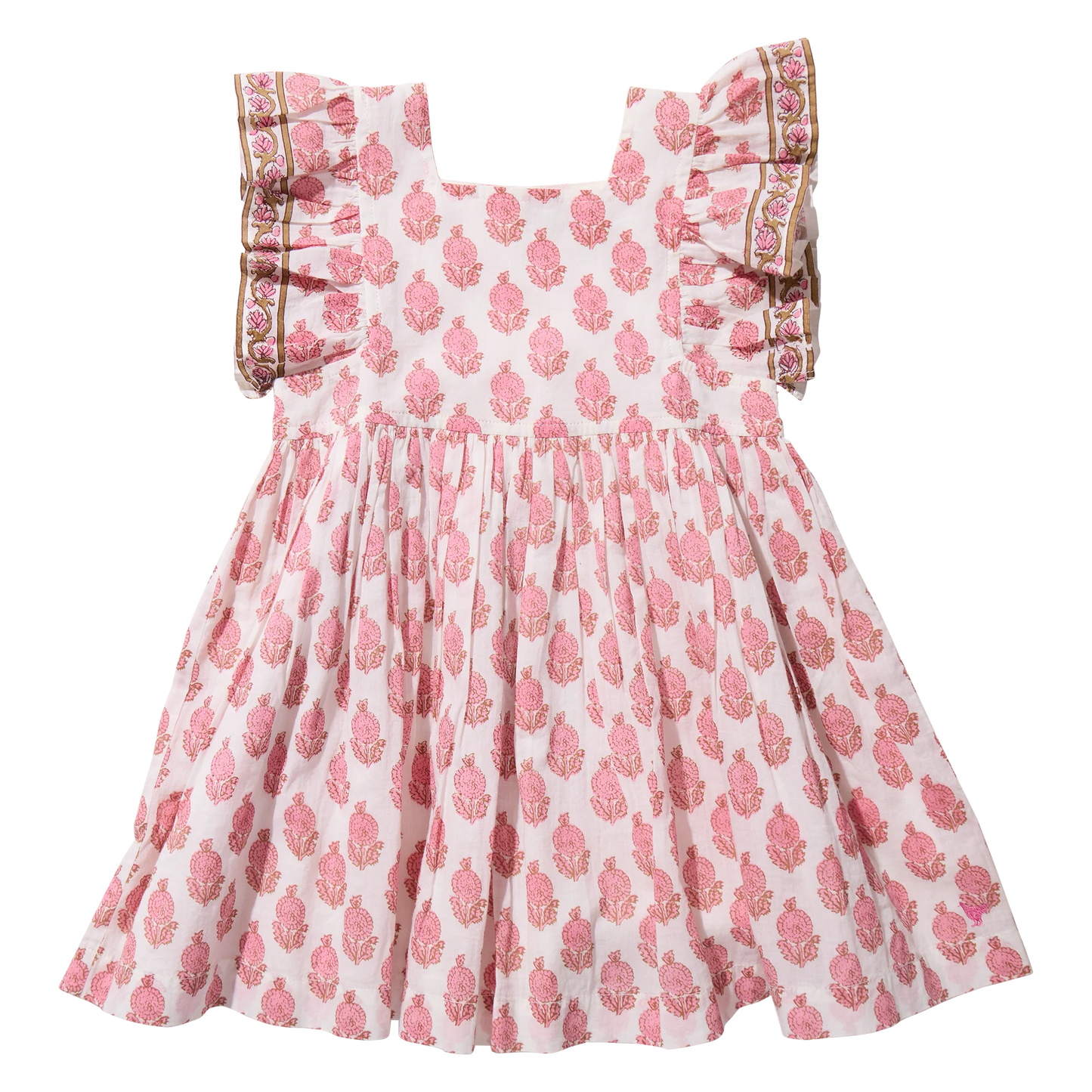 PINK DAHLIA FLORAL DRESS
