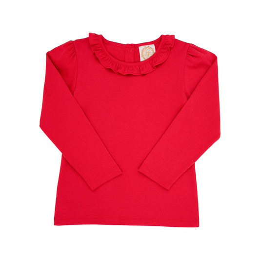 REECE RUFFLE TOP RICHMOND RED