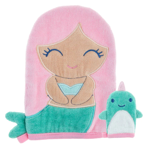 BATH MITT WITH FINGER PUPPET