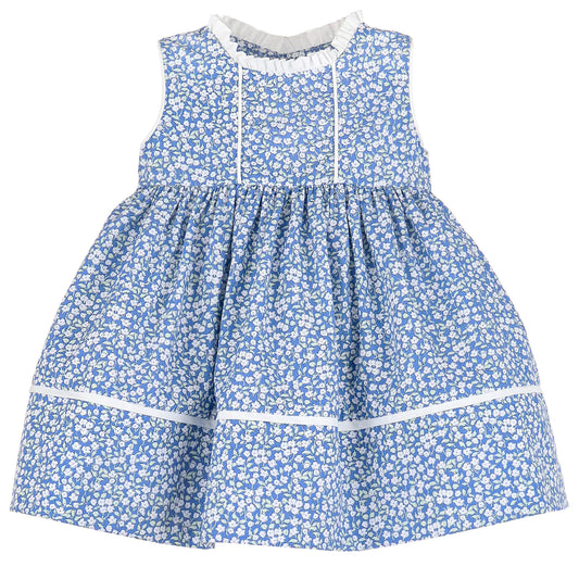 BLUE BLOOMY PETALS DRESS