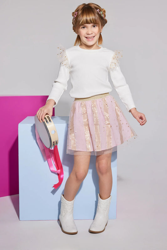 TULLE CIRCLE SKIRT STARS STRIPES