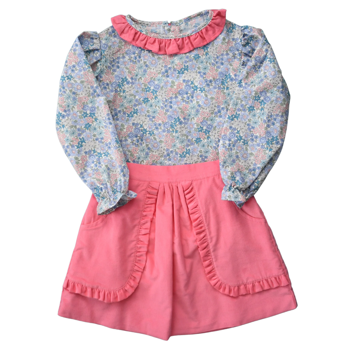 SALLY POCKET SKIRT SET PINK FLORAL