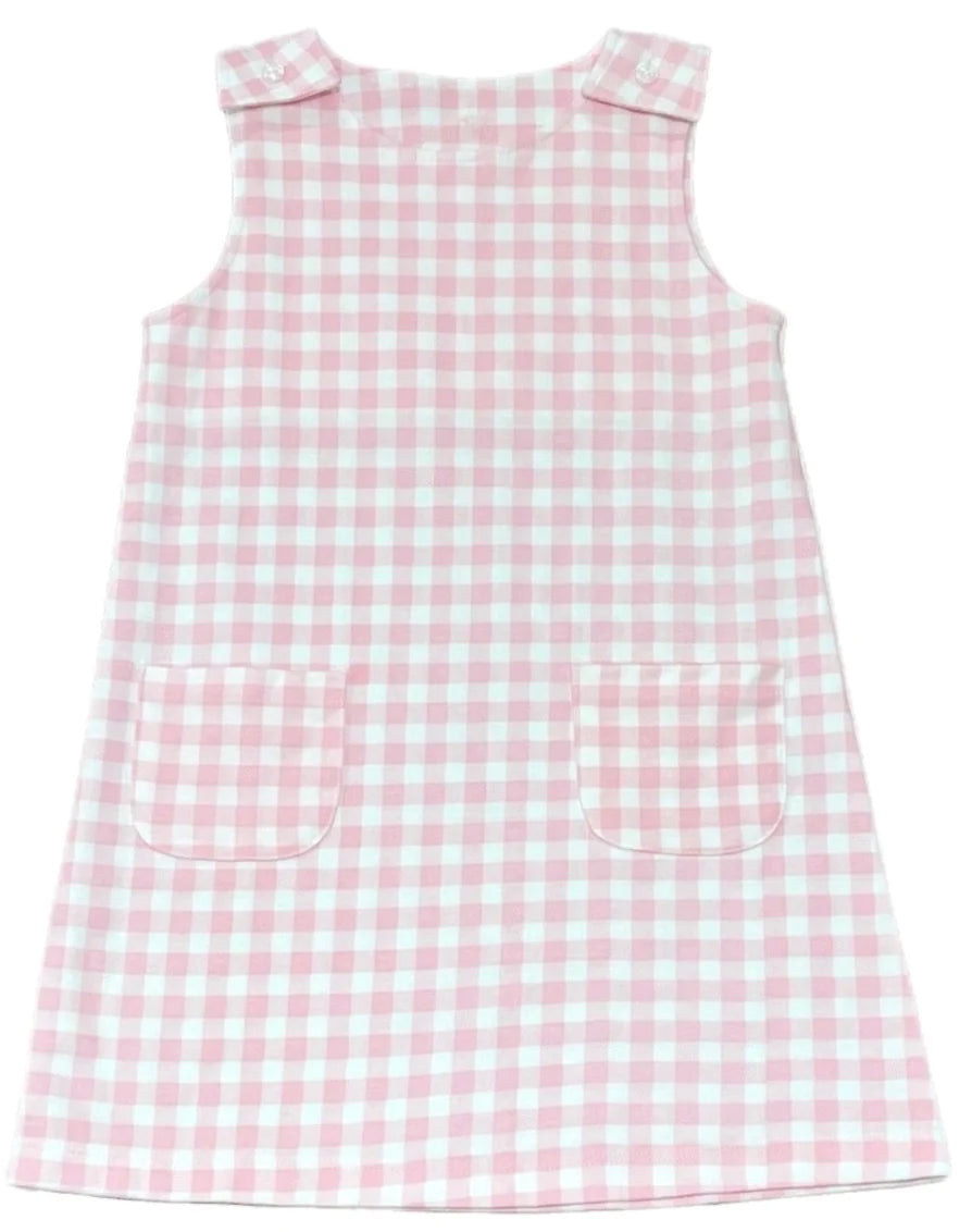 SAVANNAH SCALLOPED JUMPER PINK GINGHAM