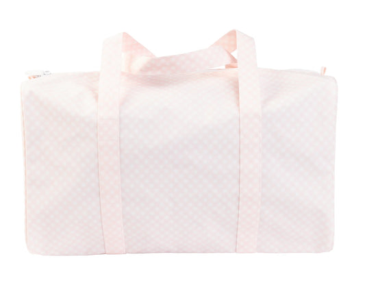 PINK GINGHAM DUFFLE BAG