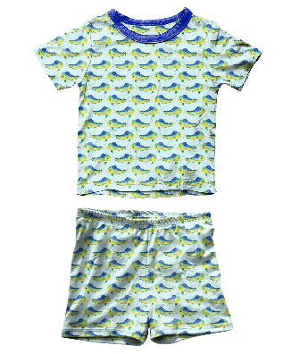 DOLPHIN DANCE BLUE SHORTS SET