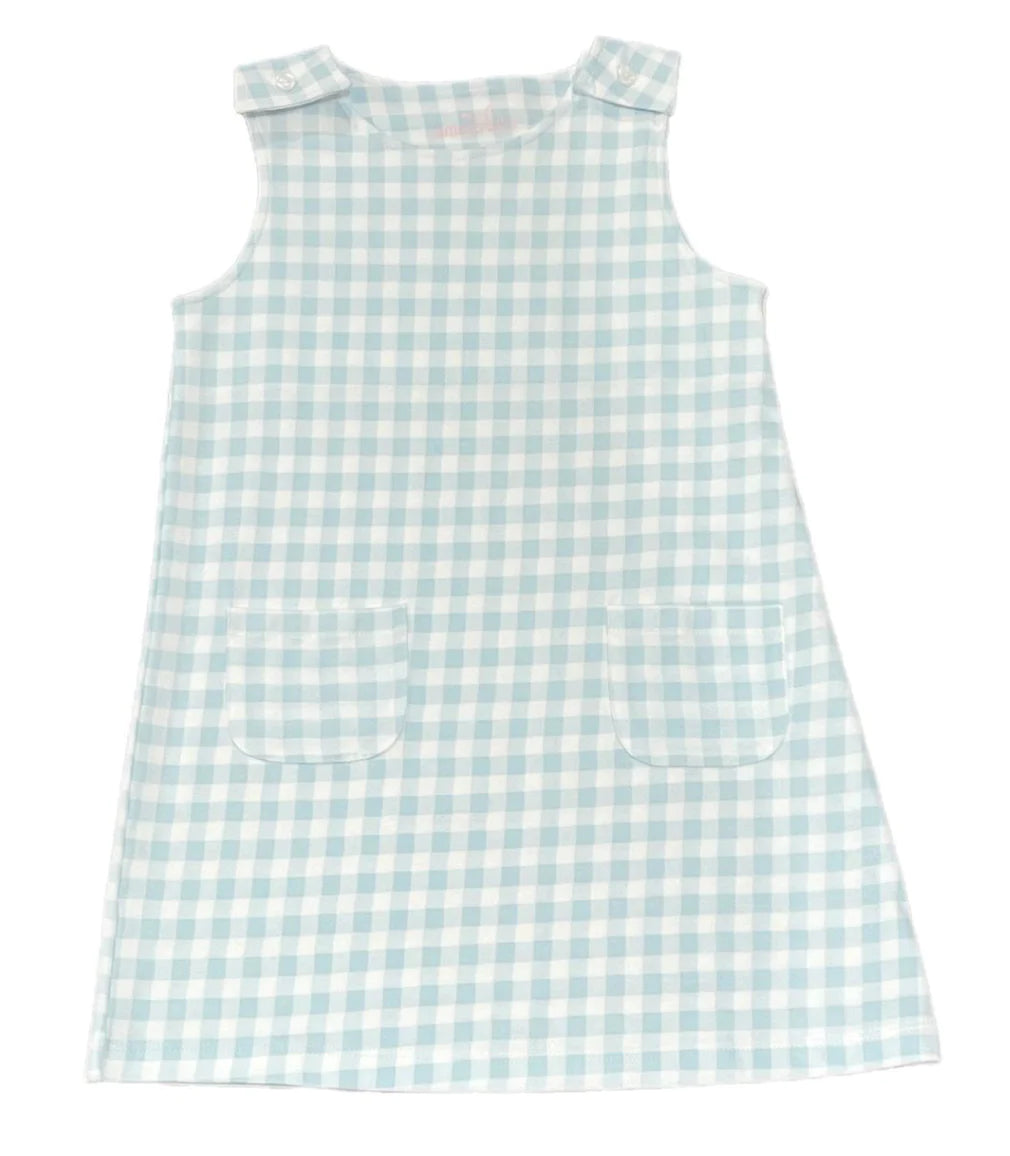 SAVANNAH SCALLOPED JUMPER BLUE GINGHAM